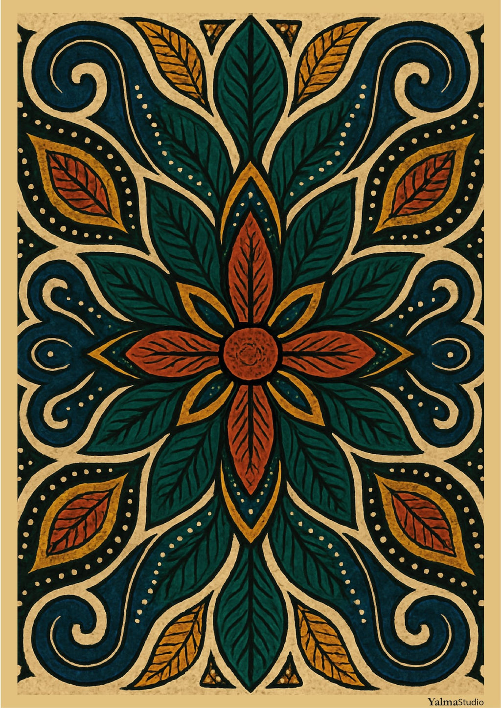 Poster Zéna - Affiche murale imprimée par Yalma Studio | Art déco