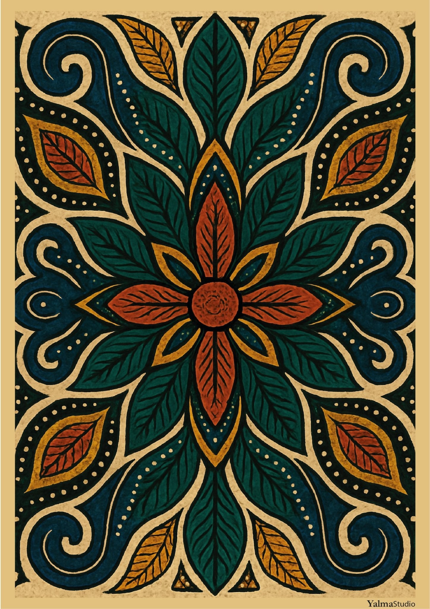 Poster Zéna - Affiche murale imprimée par Yalma Studio | Art déco